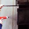 Powder Coating gun in action